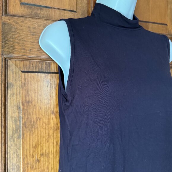 Charter Club Navy Blue Sleeveless Mock Turtle Small - Picture 6 of 12